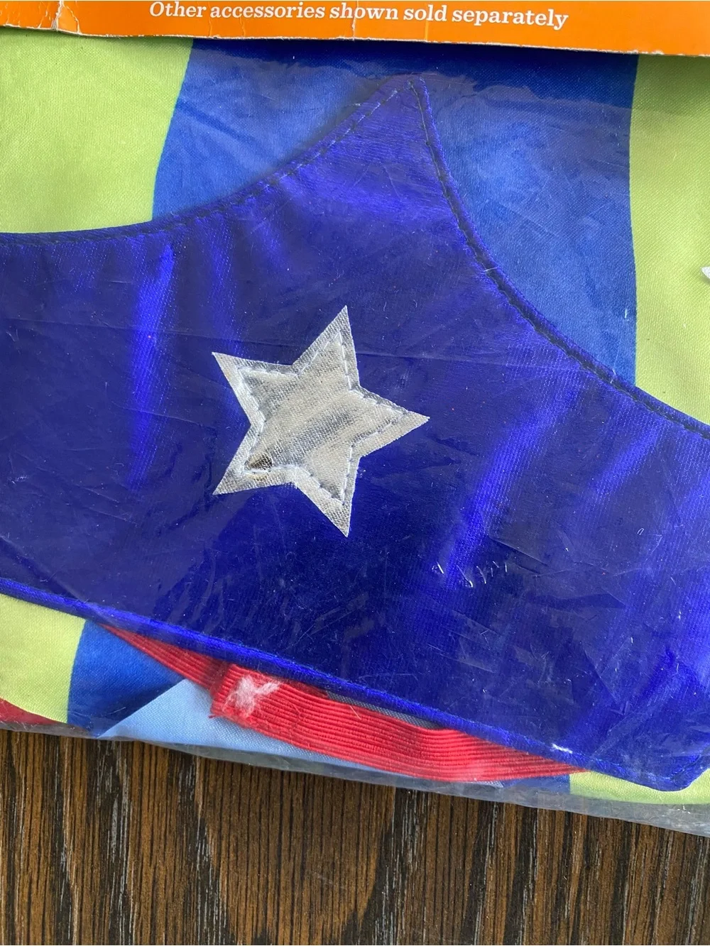 Toddler Superhero Costume Cape & Headpiece - Blue/Multicolor